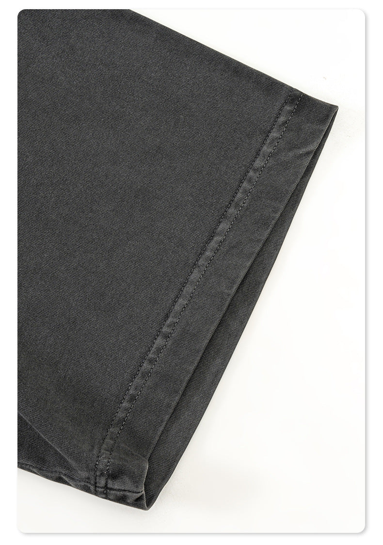 Washed Print Oversize Short-sleeve T-shirt WN6422