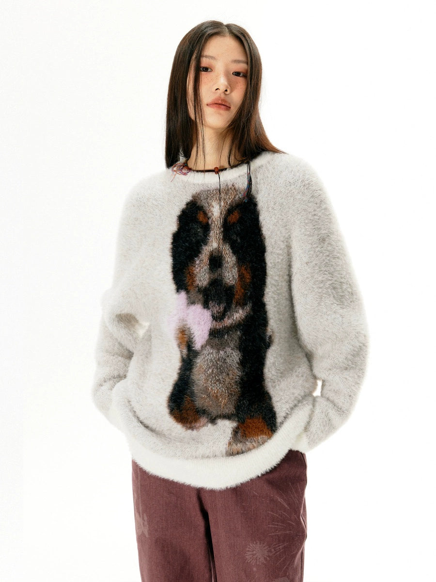 Bernese Mountain Dog Design Knit Sweater WN18863
