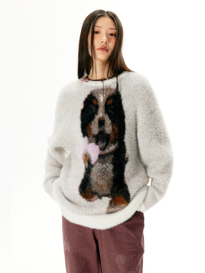 Bernese Mountain Dog Design Knit Sweater WN18863