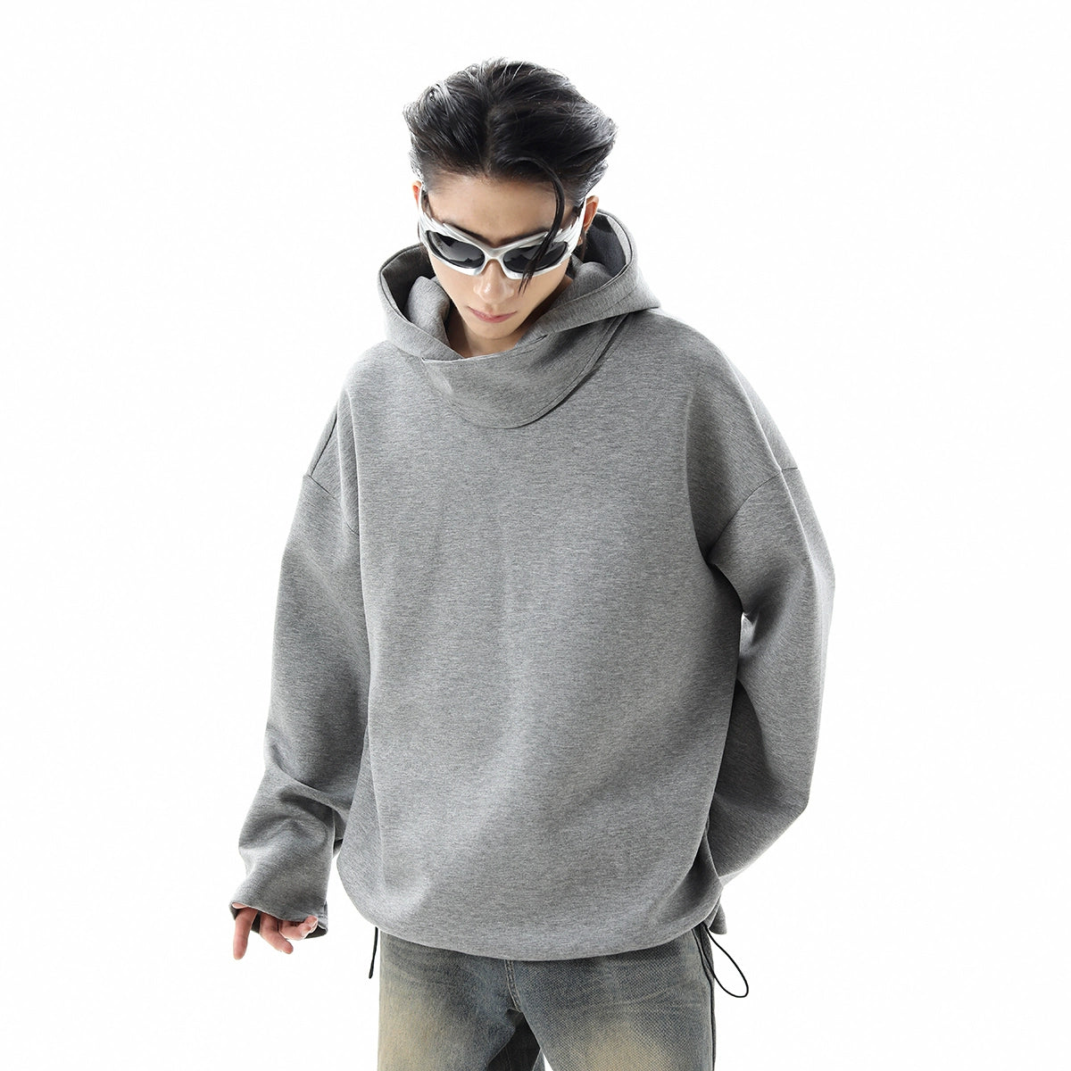 Stand-Neck Pullover Hoodie WN10436