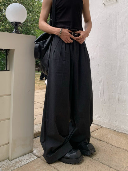Draping Pleats Wide Leg Trousers WN19740