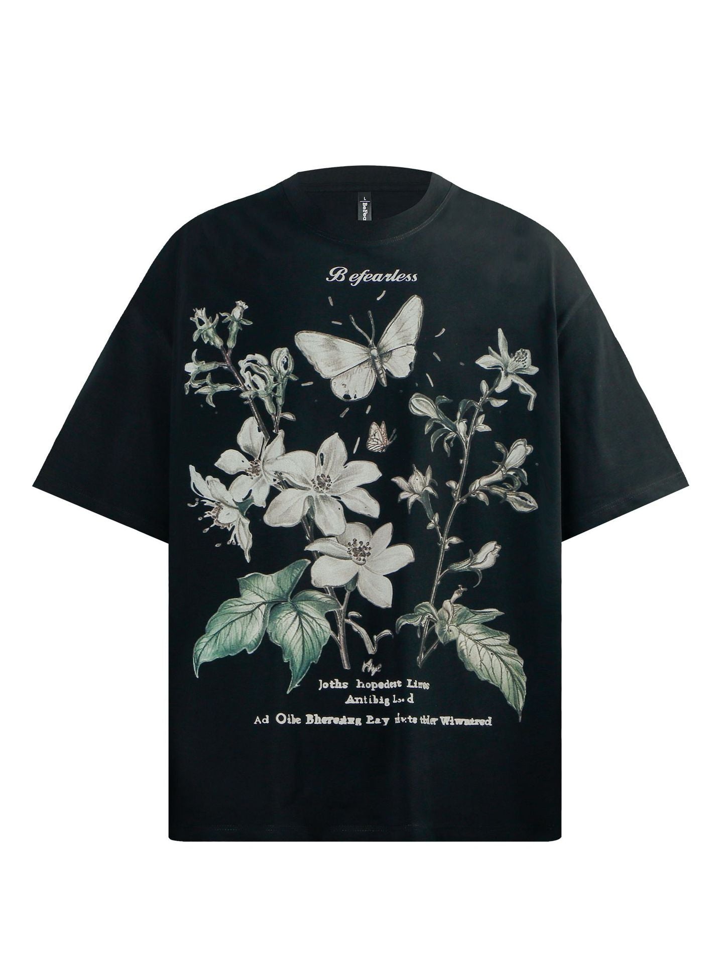 Flower Butterfly Graphic Short Sleeve T-Shirt WN26261
