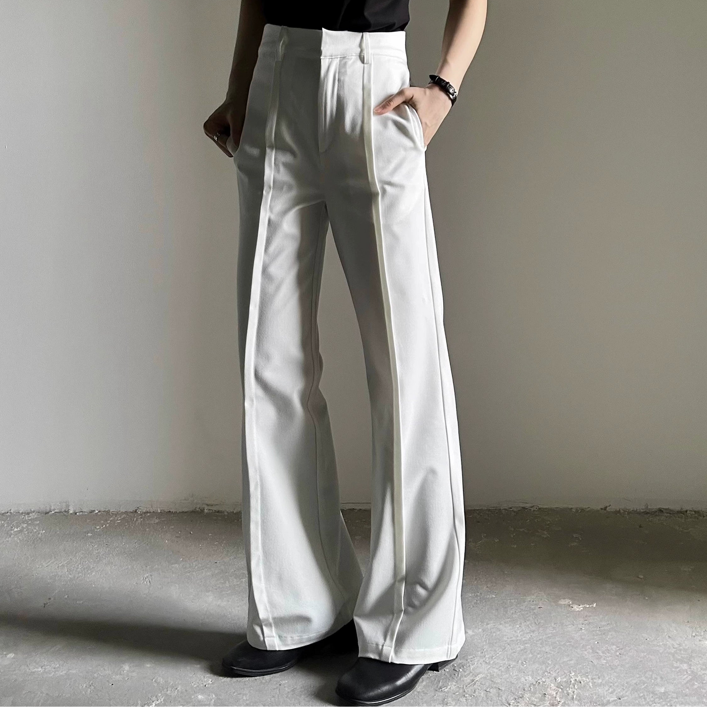 Waistband Design Flare Trousers WN19665