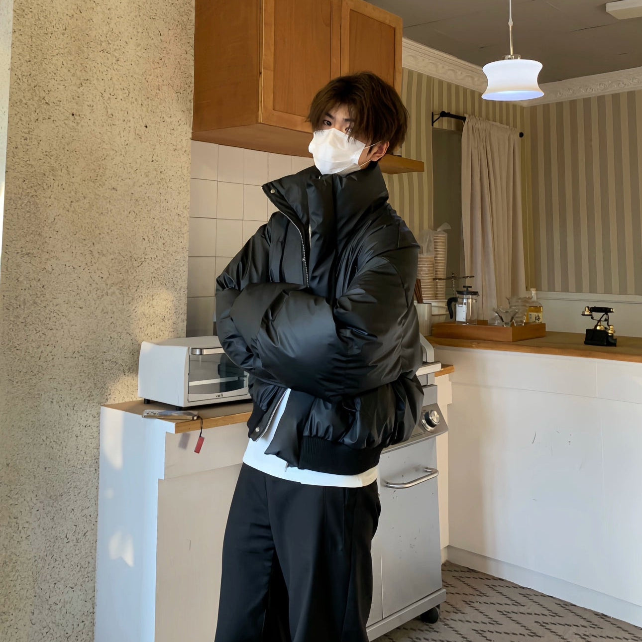 Zipper Design Puffer Jacket WN19739