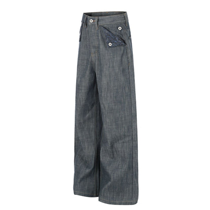 Raw Wide Leg Denim Jeans WN25982