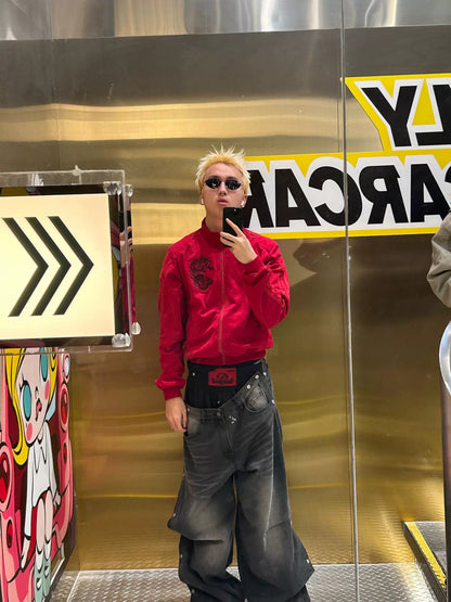 Deconstructed Double Waistband Detachable Denim Jeans WN18095