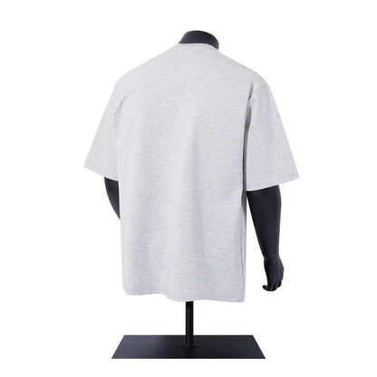 Half Zipper High-Neck Structured Short Sleeve T-Shirt WN26874