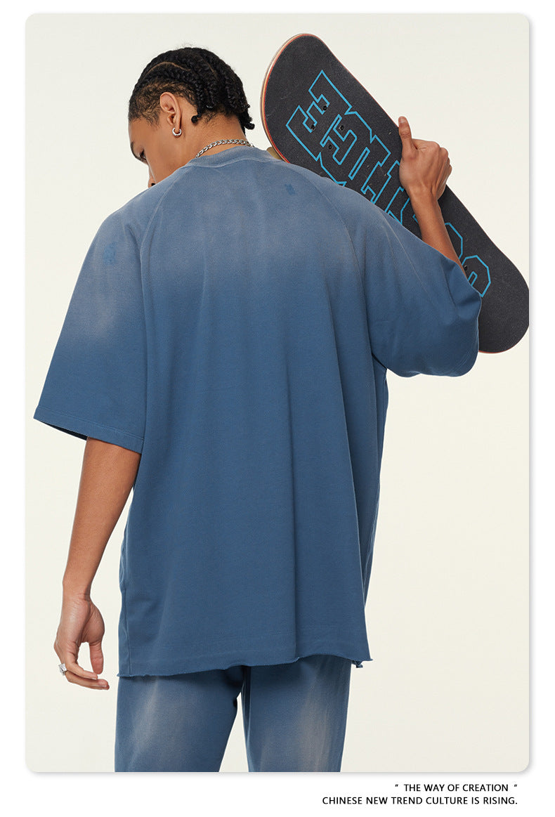 Washed Oversize Raglan-sleeve T-shirt WN6430