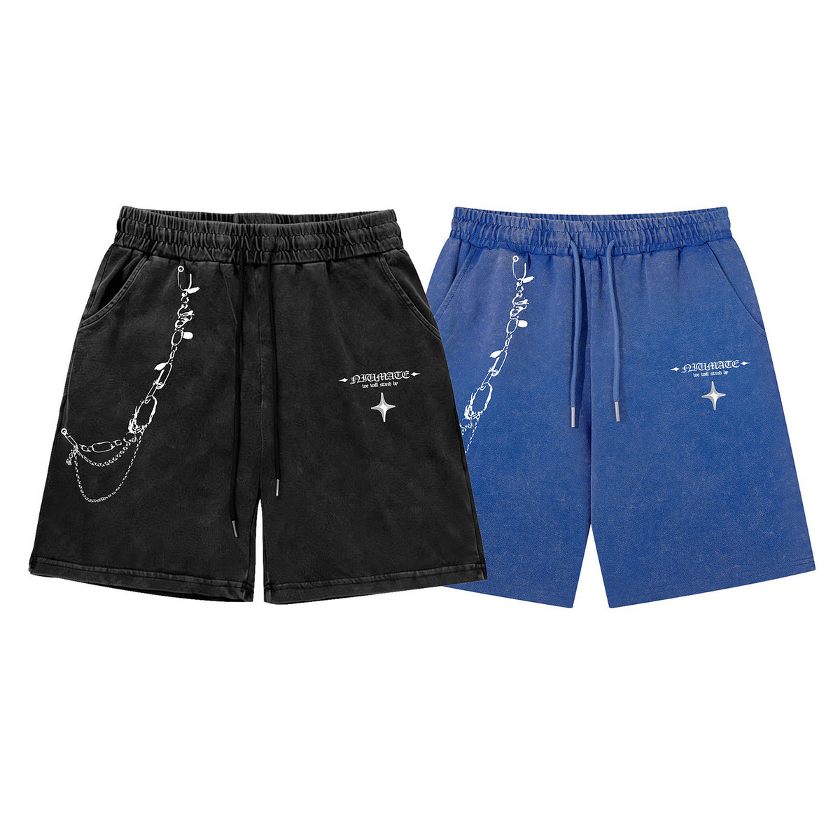 Heavyweight Washed Chain Print Half Pants WN26881