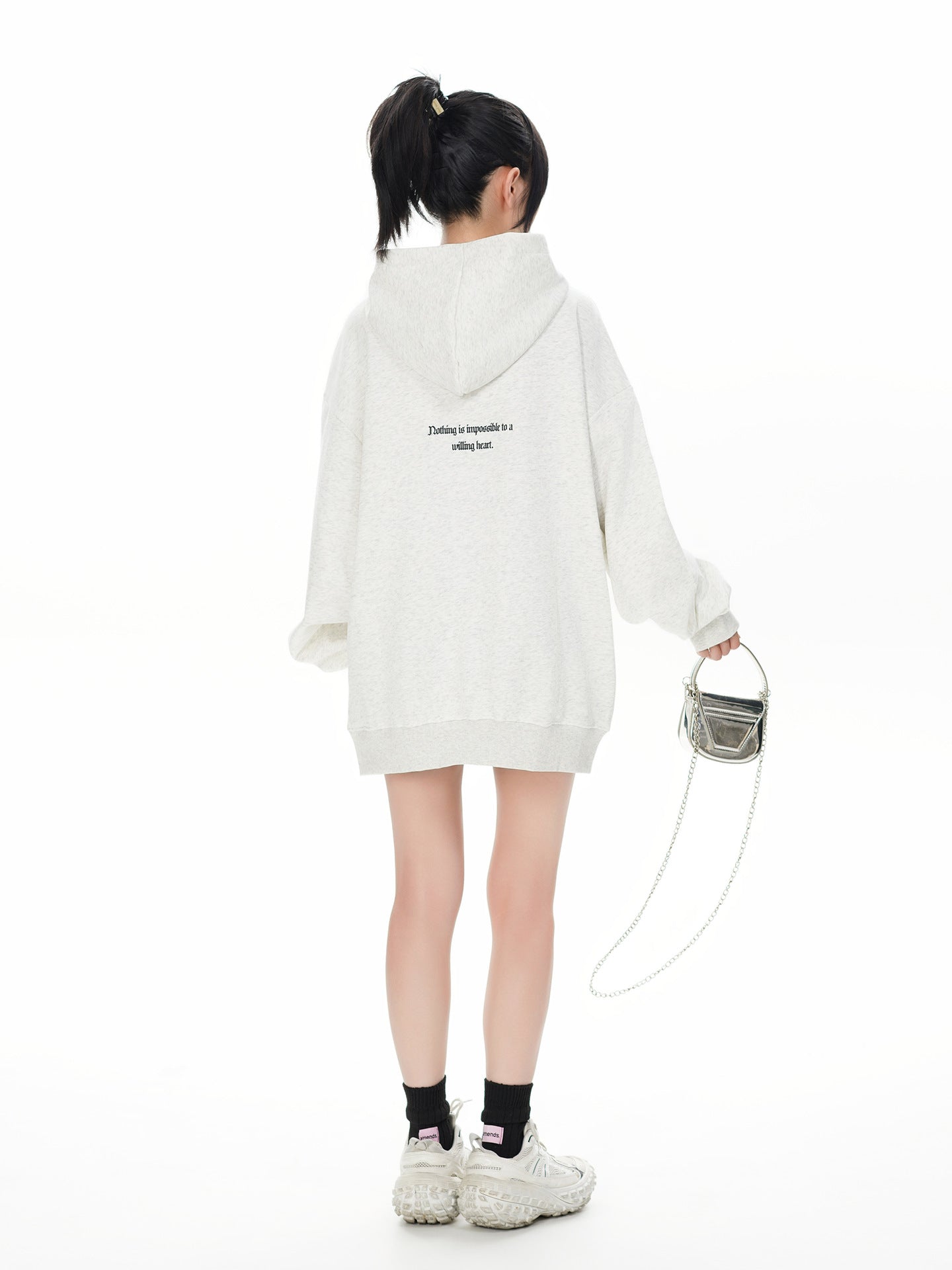 Letter Print Pullover Hoodie WN11208