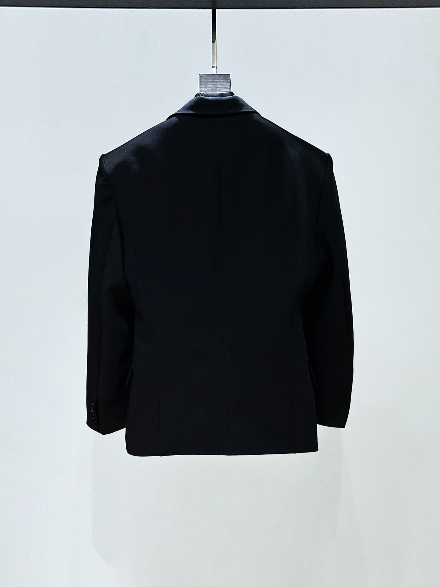 Metal Flower Brooch Fitted Tailored Jacket & Flare Trousers Setup WN23886