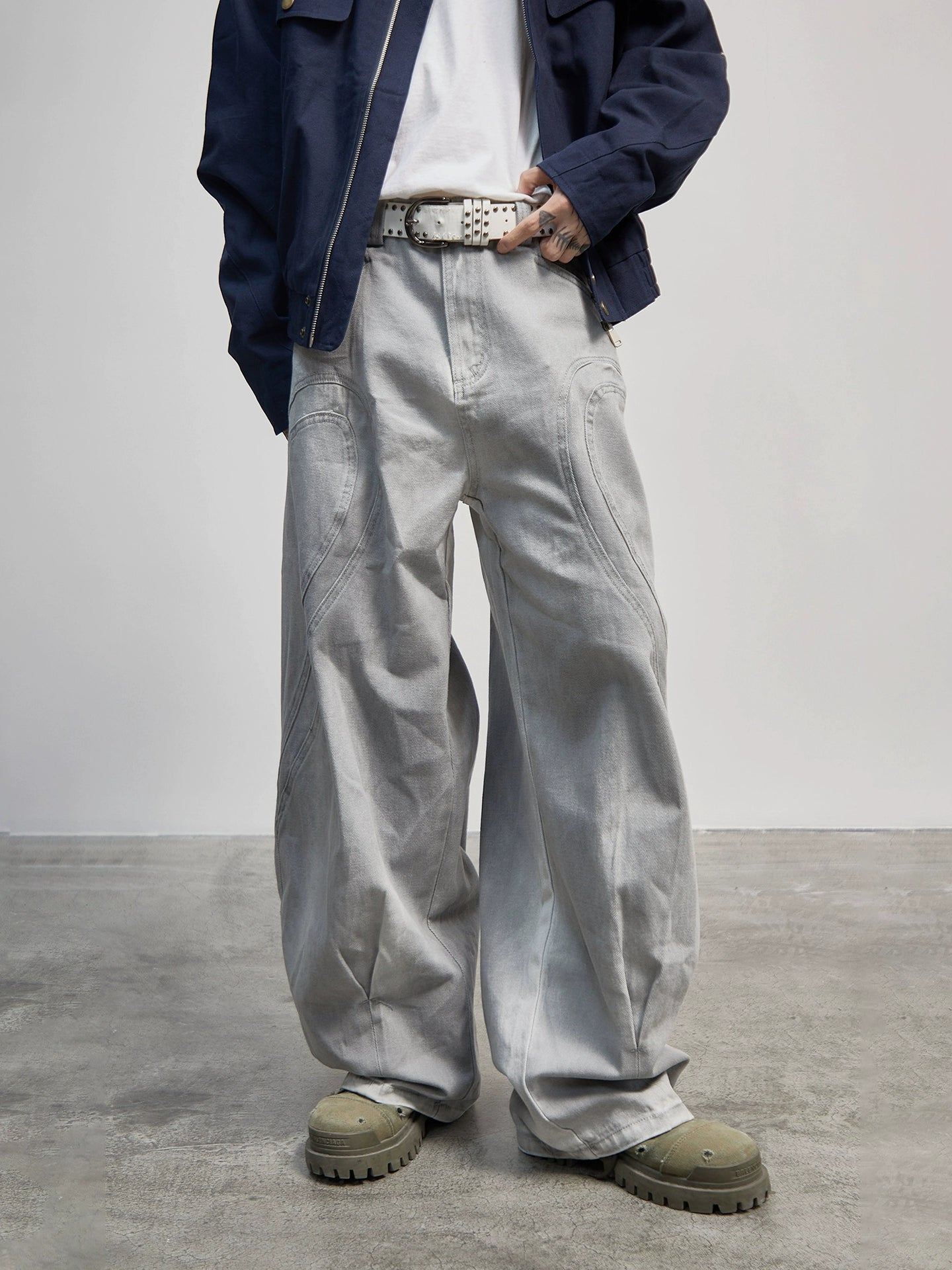 3D Cut Deconstruction Cargo Pants WN21190