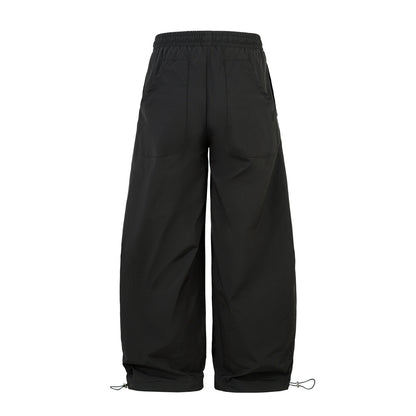 Lightweight Pleats Wide Leg Cargo Pants WN26862
