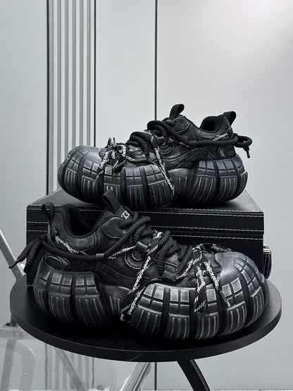 Tire-Sole Platform Lace-Up Sneakers WN24802