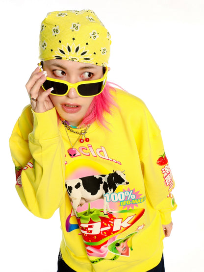 Sweet-Spicy Print Long Sleeve T-Shirt WN22243