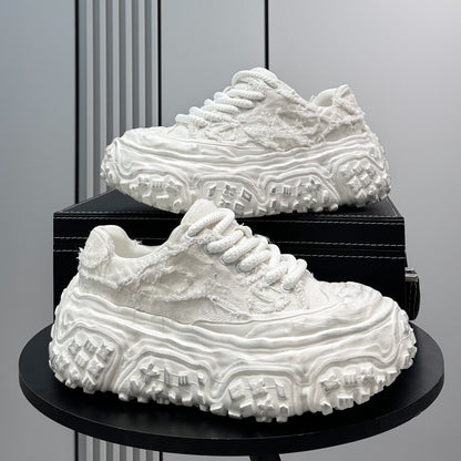 Platform Denim Lace-Up Sneakers WN24826