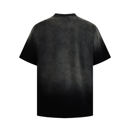 Washed Portrait Graphic Short Sleeve T-Shirt WN25490