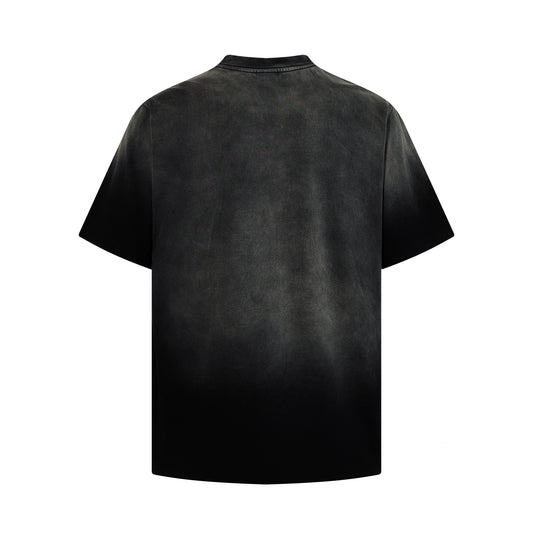 Washed Portrait Graphic Short Sleeve T-Shirt WN25490