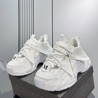 Embroidery Panel Chunky Sole Sneakers WN24574