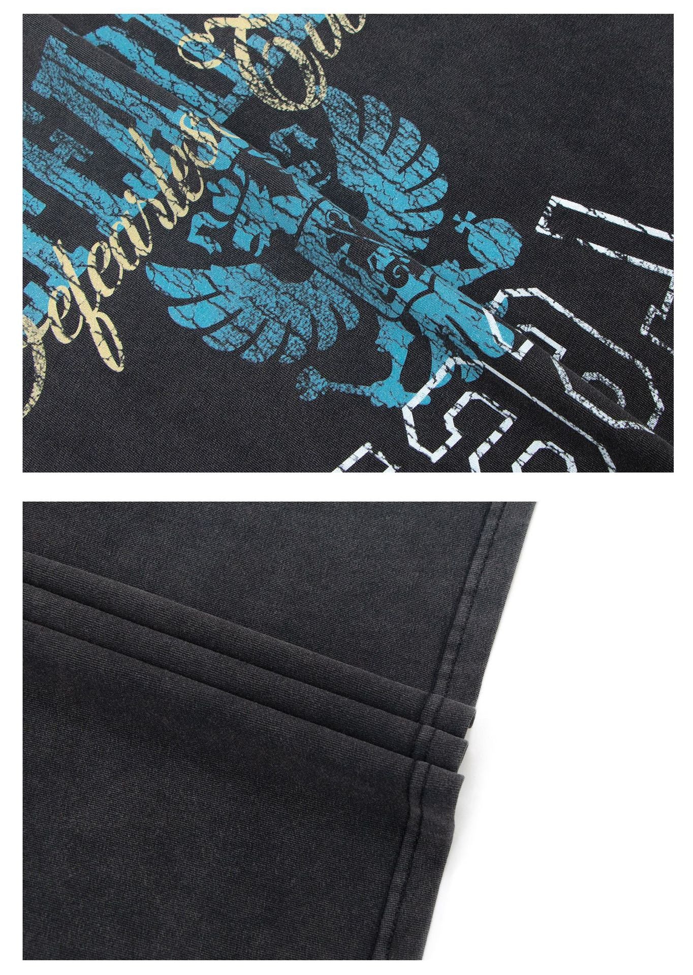 Washed Graphic Print Oversize Short Sleeve T-Shirt WN26305