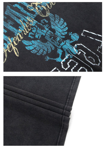 Washed Graphic Print Oversize Short Sleeve T-Shirt WN26305
