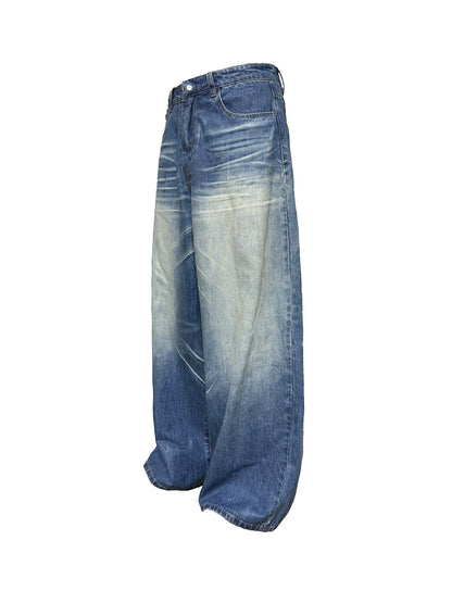 Washed Baggy Denim Jeans WN8583