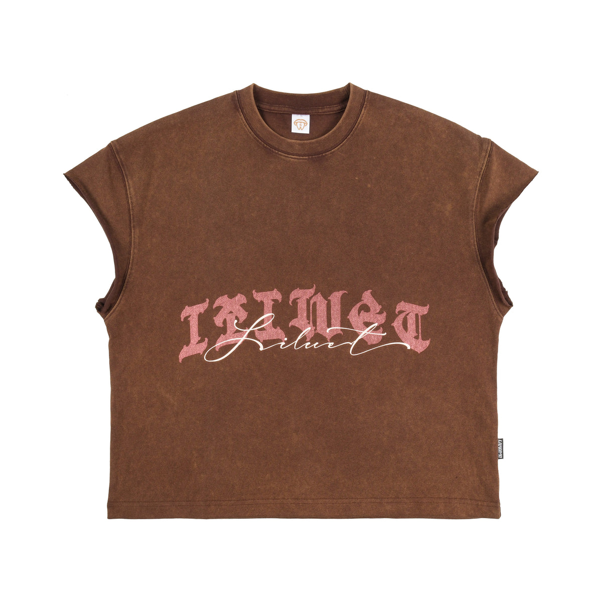 Damage Letter Sleeveless T-Shirt WN26657