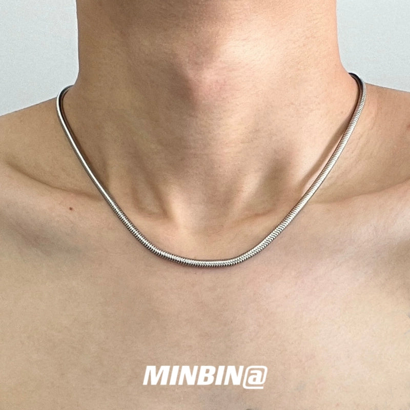 Snake Bone Titanium Steel Necklace WN19242