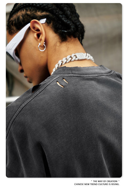 Washed Gradient Oversize Short Sleeve T-Shirt WN6070