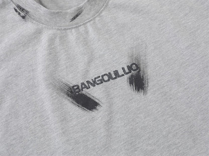 Paint Letter Short Sleeve T-Shirt WN26752