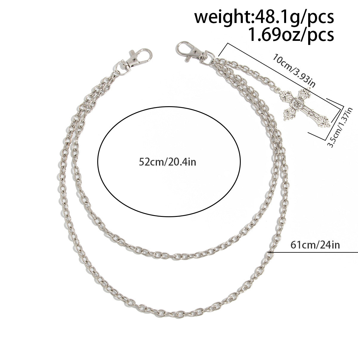 Cross Decor Pants Chain WN21079