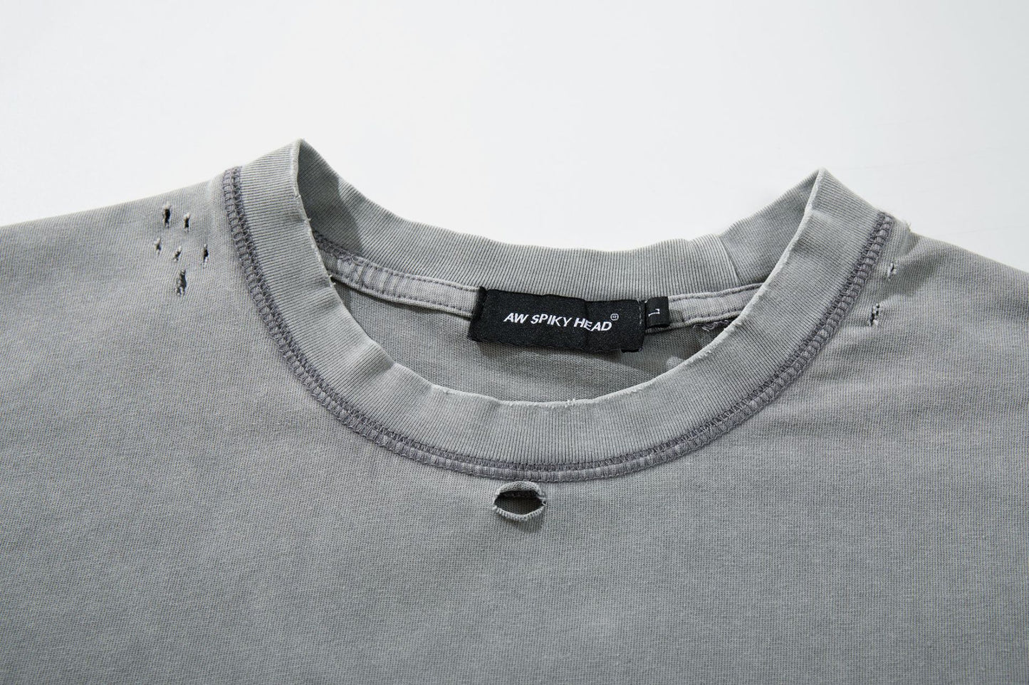 Washed Damage Short Sleeve T-Shirt WN25378