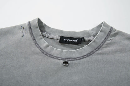 Washed Damage Short Sleeve T-Shirt WN25378