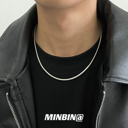 Snake Bone Titanium Steel Necklace WN19242