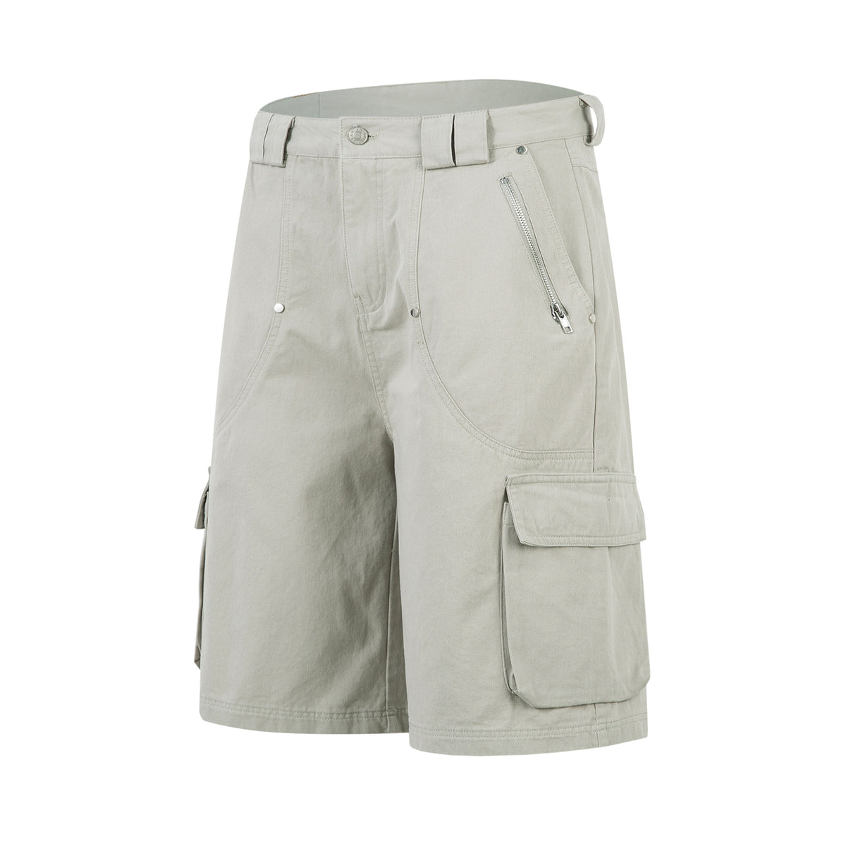 Multi-Pocket Wide Leg Cargo Half Pants WN26813