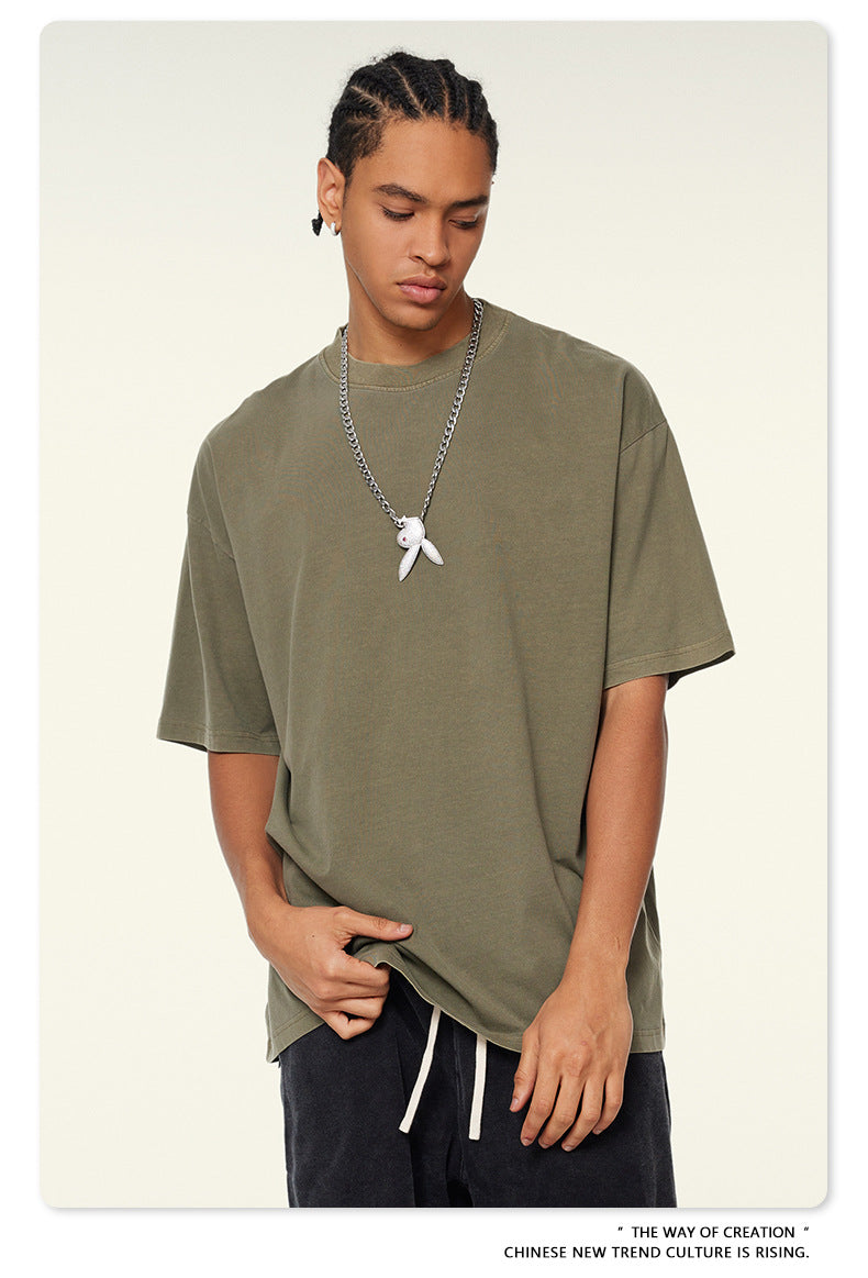 Washed Oversize Short-sleeve T-shirt WN6457