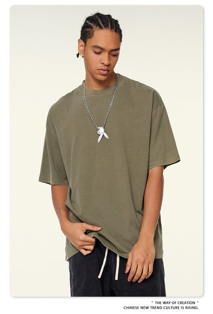 Washed Oversize Short-sleeve T-shirt WN6457