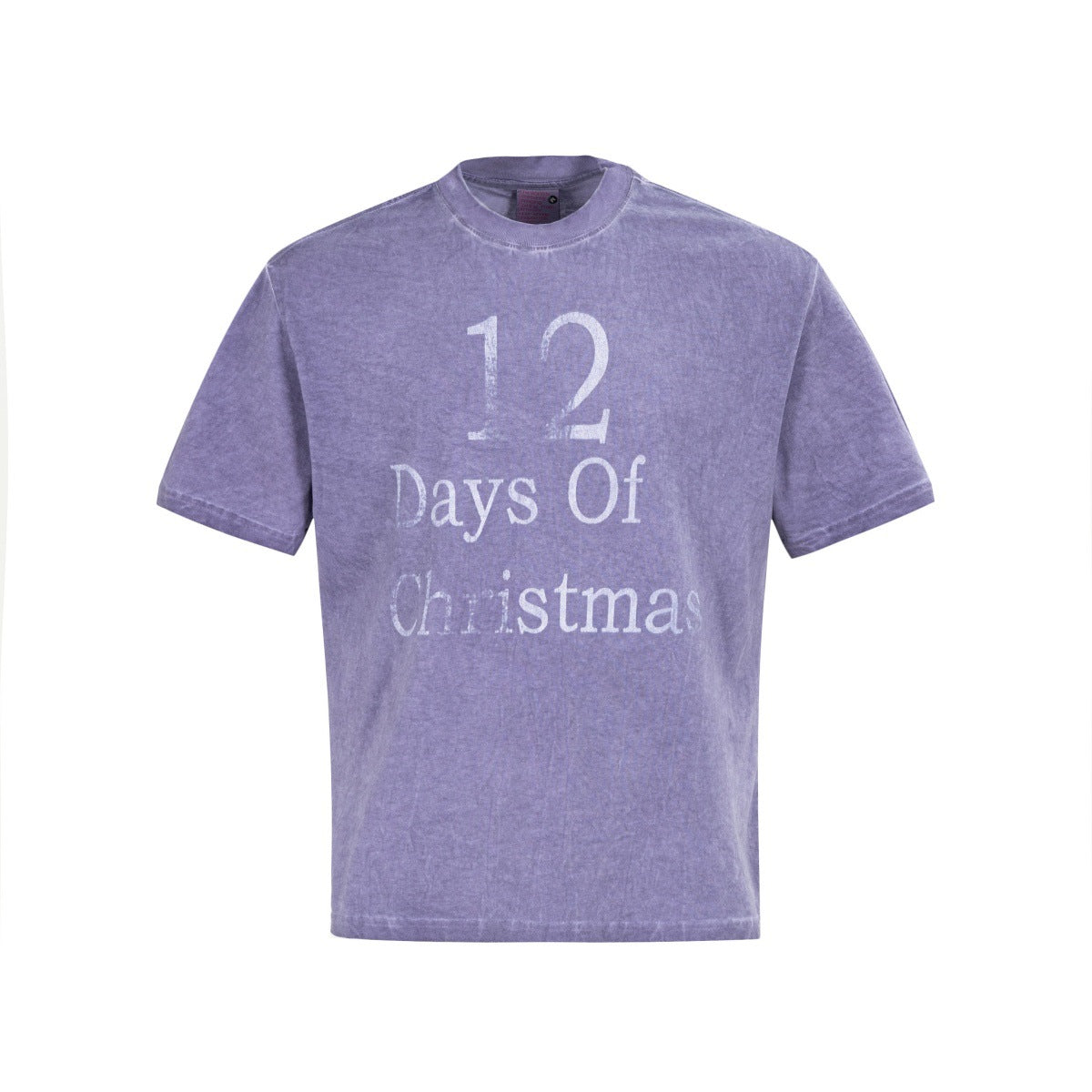 Washed Letter Print Oversize Short Sleeve T-Shirt WN26111