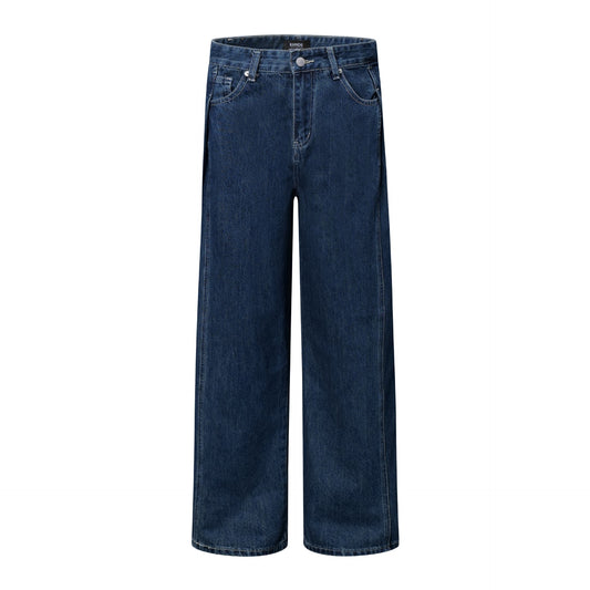 Washed Straight Leg Denim Jeans WN12752