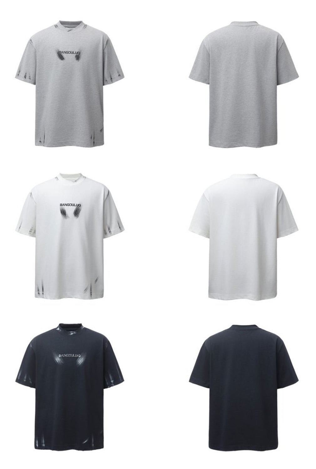 Paint Letter Short Sleeve T-Shirt WN26752