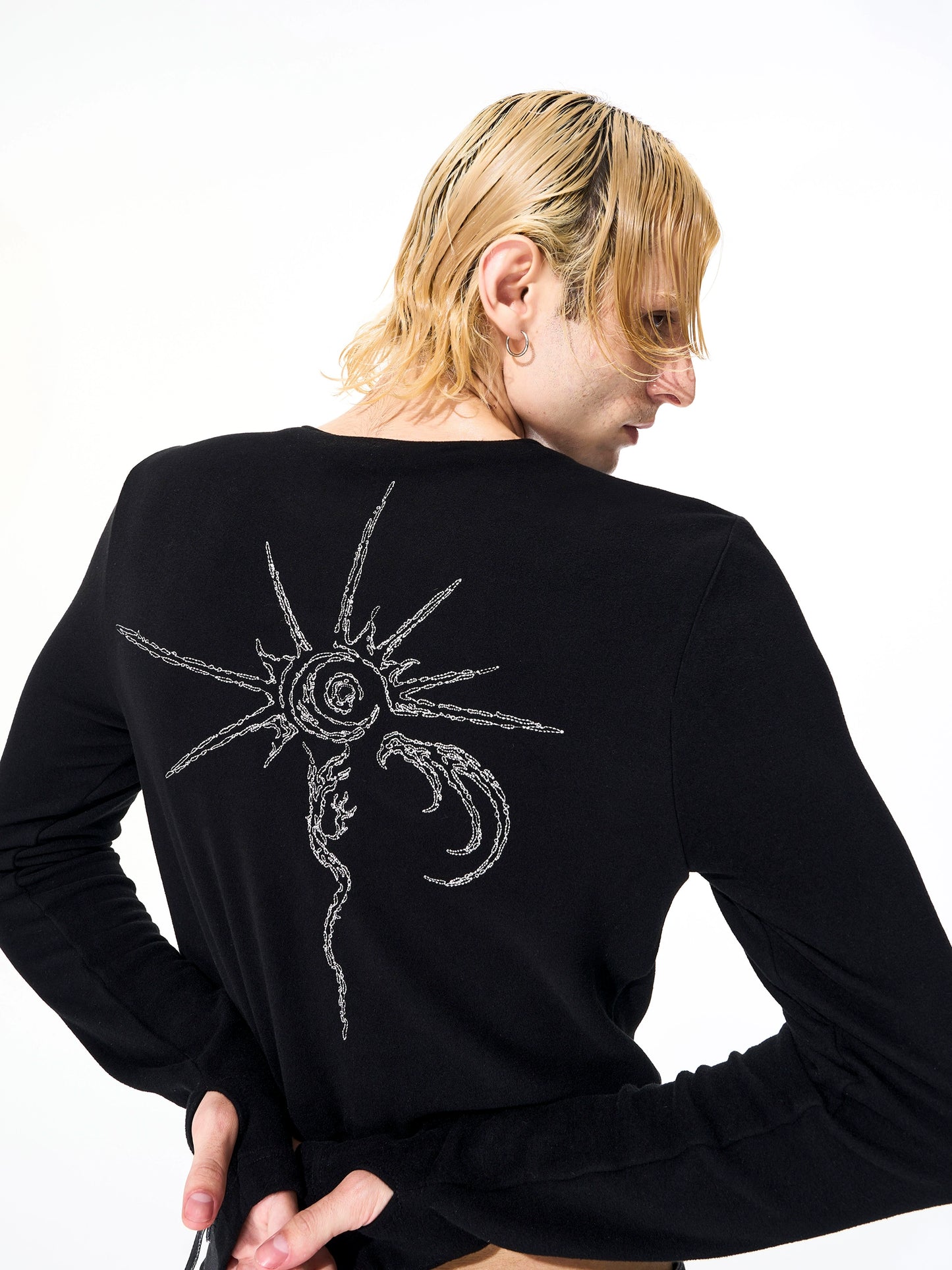 Warm Velour Hand Embroidery Short Zipper Hoodie & Cardigan WN21831