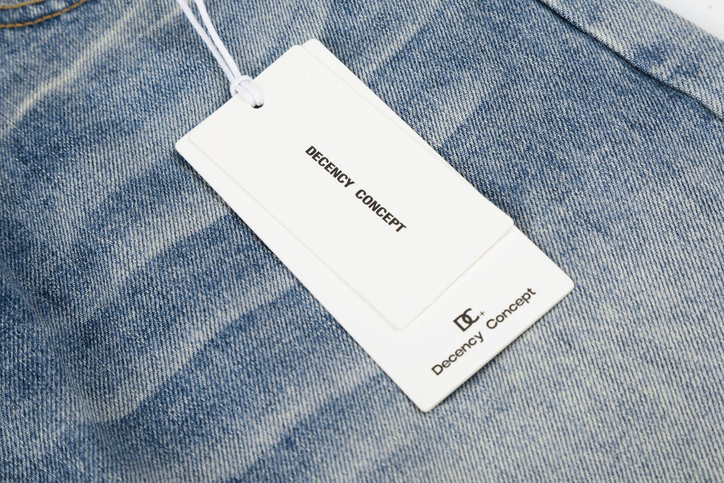 Washed Damage Whisker Wide Leg Denim Jeans WN26019