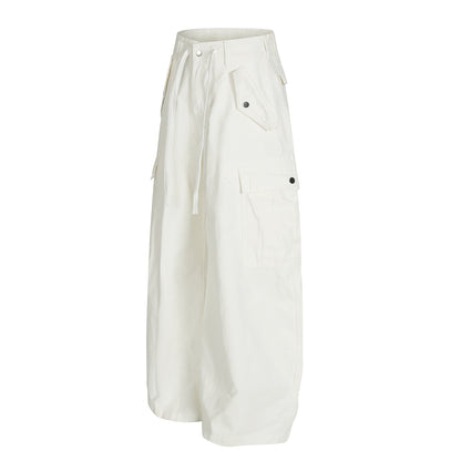 Drawstring Cargo Wide Leg Pants WN25928