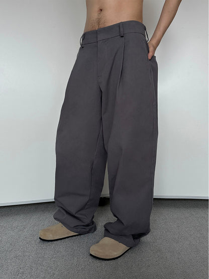 Pleats Relaxed Wide-Leg Trousers WN15154