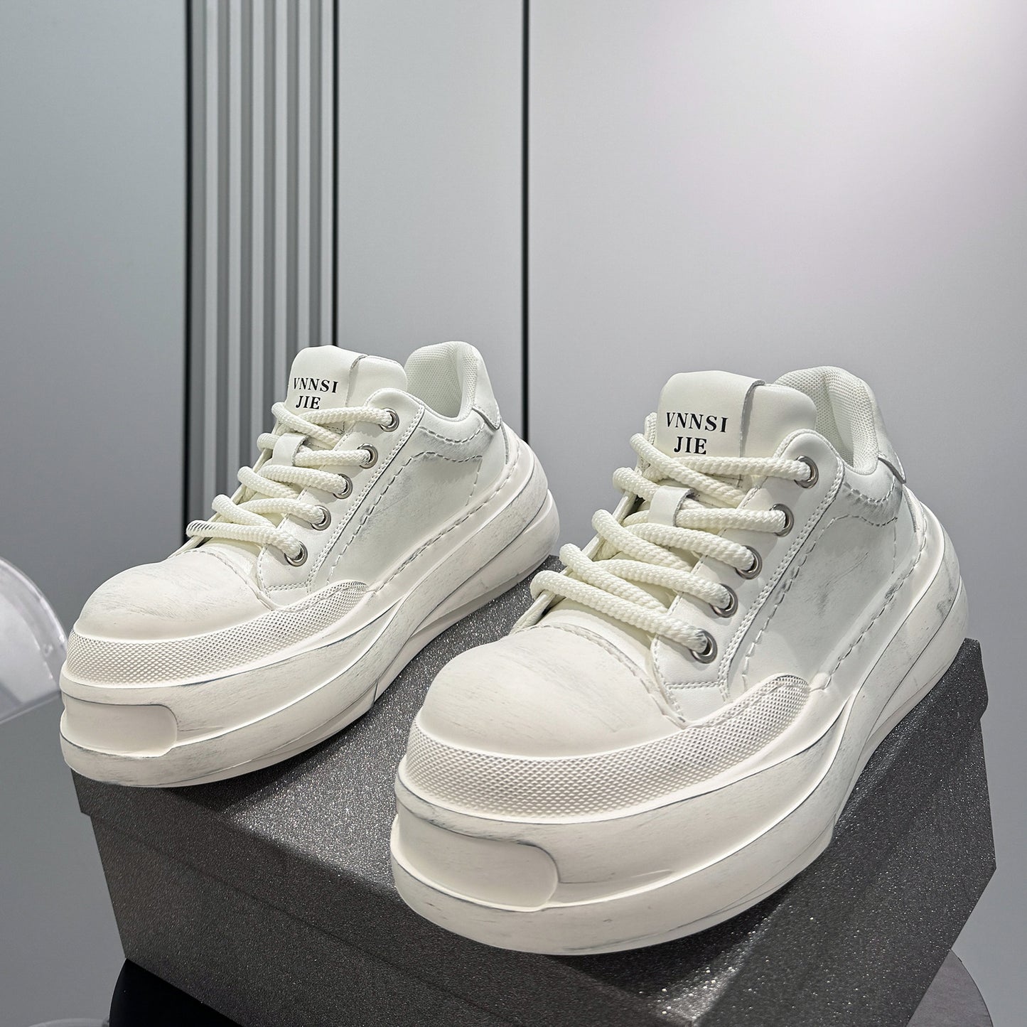 Lace Up Platform Thick Sole Sneakers WN24638