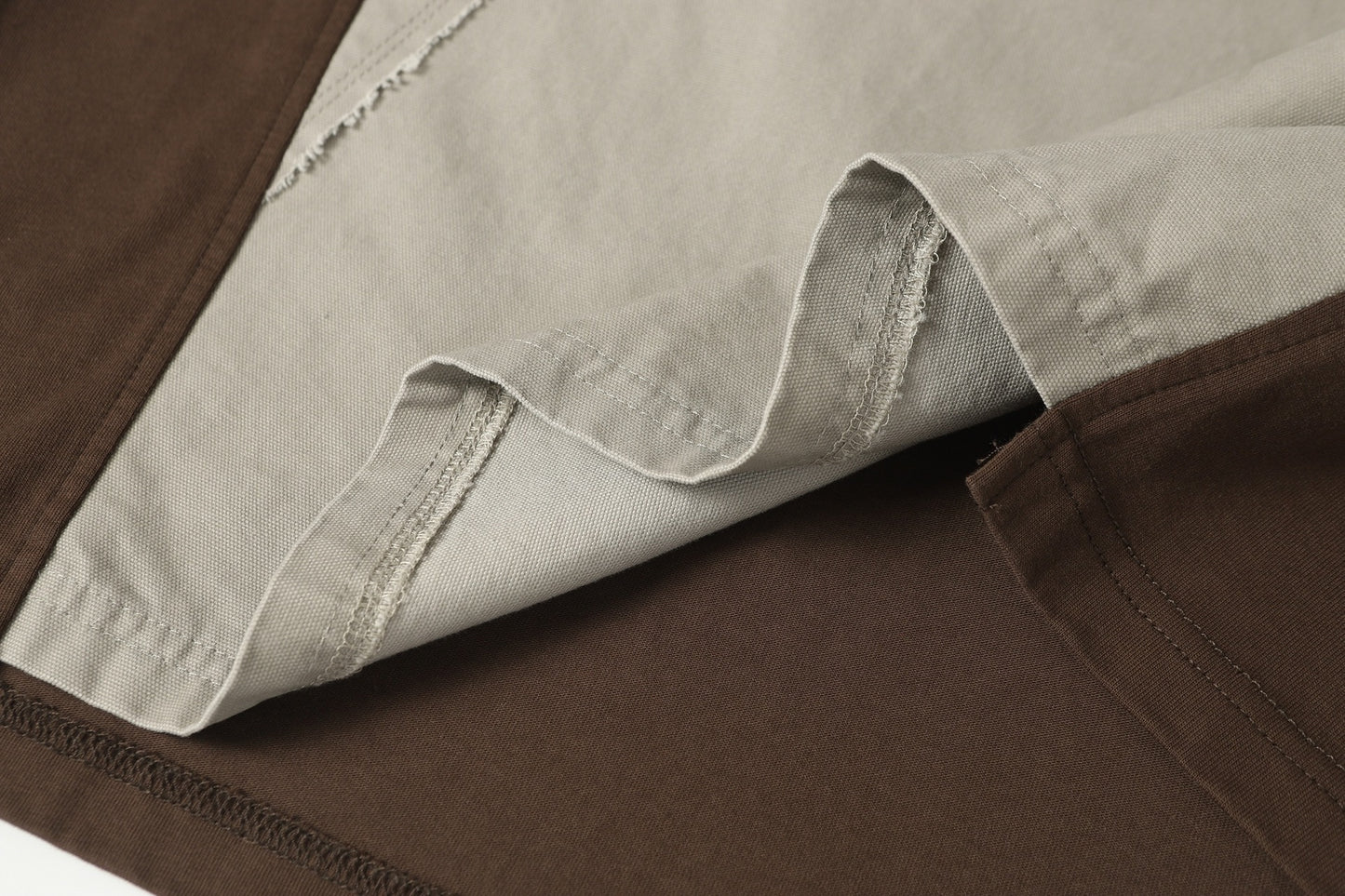 Washed Raw-Edge Splice Short Sleeve T-Shirt WN25743