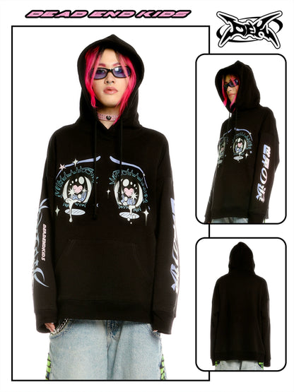 Illustration Eye Print Hoodie WN22270