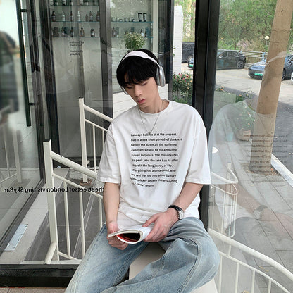 Letter Print Short Sleeve T-Shirt WN25021