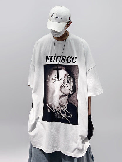 Graphic Print Oversize Short Sleeve T-Shirt WN24016