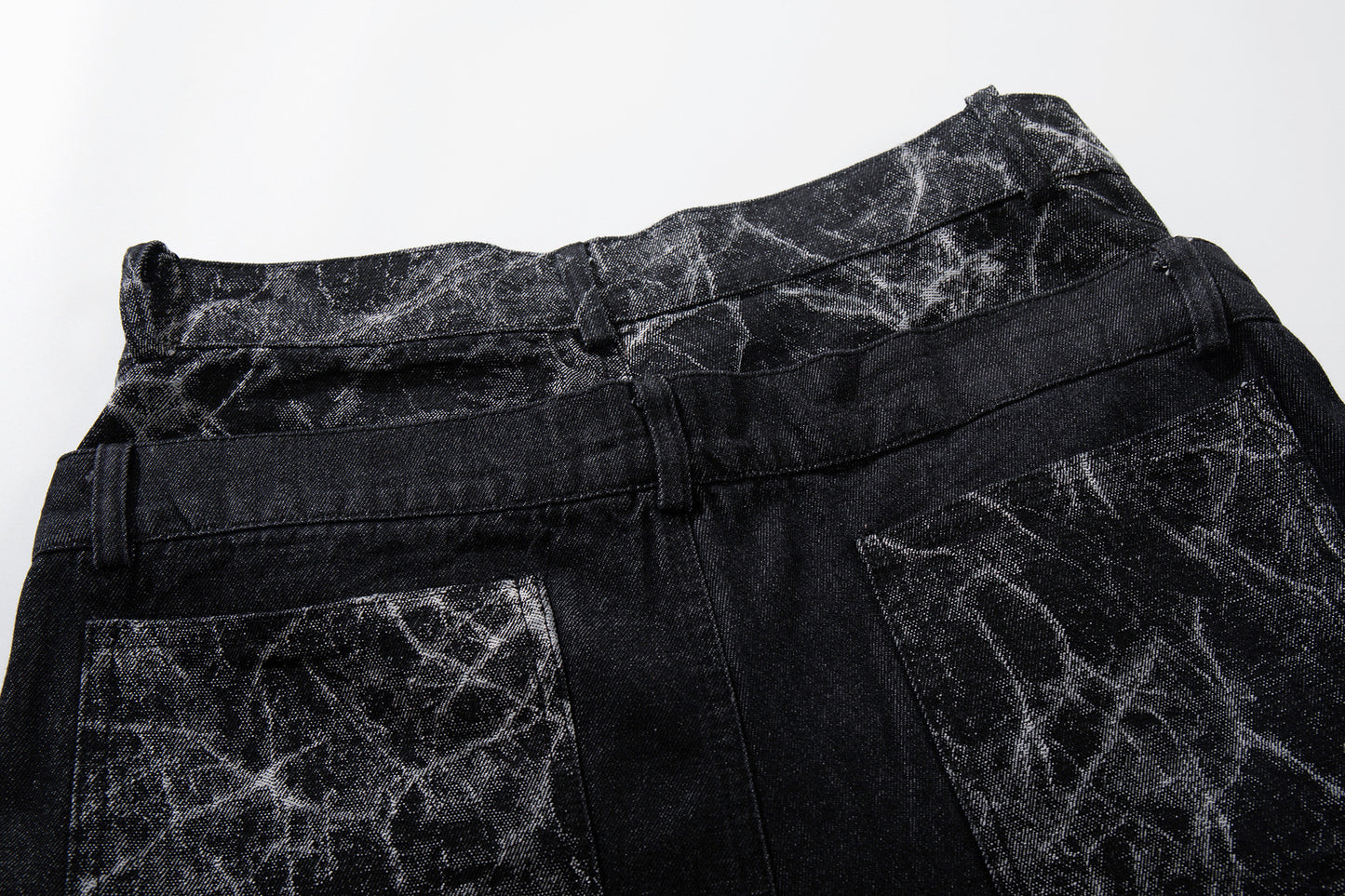 Heavy Wash Workwear Wide Leg Denim Jeans WN25653